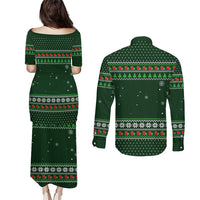 Ight Imma Head Out Santa Funny Christmas Christmas Couples Matching Puletasi and Long Sleeve Button Shirt Xmas Holiday Patterns - Wonder Print Shop