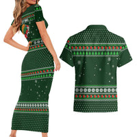 Ight Imma Head Out Santa Funny Christmas Christmas Couples Matching Short Sleeve Bodycon Dress and Hawaiian Shirt Xmas Holiday Patterns - Wonder Print Shop