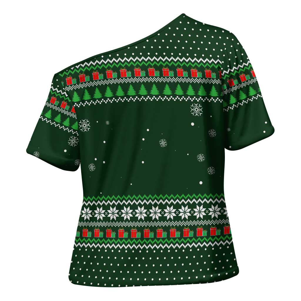 Ight Imma Head Out Santa Funny Christmas Christmas Cross Shoulder Shirt Xmas Holiday Patterns - Wonder Print Shop