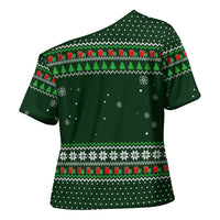 Ight Imma Head Out Santa Funny Christmas Christmas Cross Shoulder Shirt Xmas Holiday Patterns - Wonder Print Shop