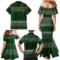 Ight Imma Head Out Santa Funny Christmas Christmas Family Matching Mermaid Dress and Hawaiian Shirt Xmas Holiday Patterns - Wonder Print Shop