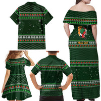 Ight Imma Head Out Santa Funny Christmas Christmas Family Matching Off Shoulder Maxi Dress and Hawaiian Shirt Xmas Holiday Patterns - Wonder Print Shop