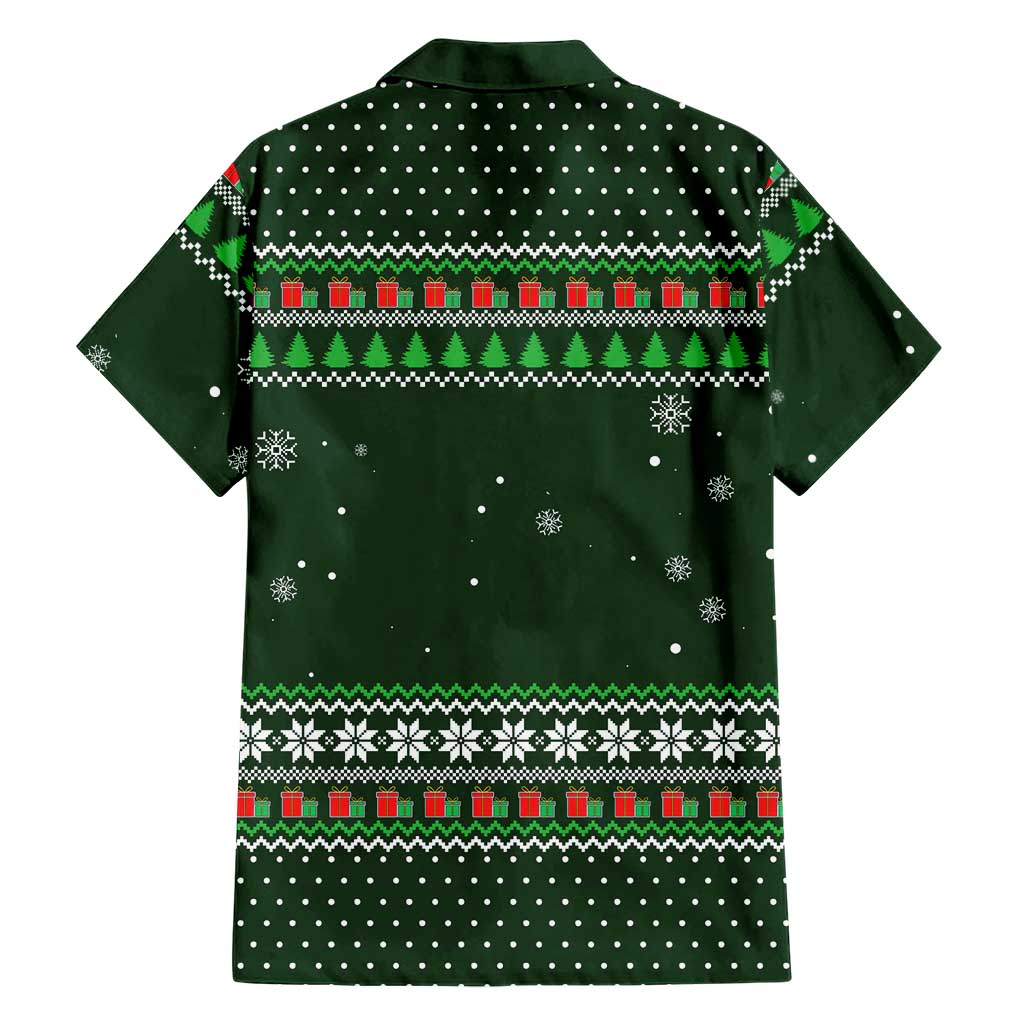 Ight Imma Head Out Santa Funny Christmas Christmas Family Matching Off Shoulder Short Dress and Hawaiian Shirt Xmas Holiday Patterns - Wonder Print Shop