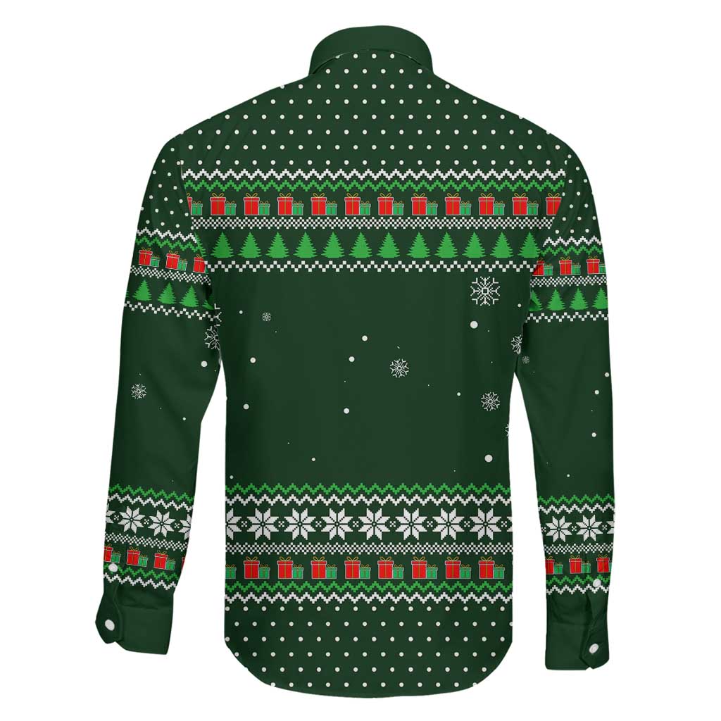Ight Imma Head Out Santa Funny Christmas Christmas Family Matching Off Shoulder Short Dress and Hawaiian Shirt Xmas Holiday Patterns - Wonder Print Shop