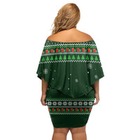 Ight Imma Head Out Santa Funny Christmas Christmas Family Matching Off Shoulder Short Dress and Hawaiian Shirt Xmas Holiday Patterns - Wonder Print Shop