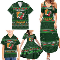 Ight Imma Head Out Santa Funny Christmas Christmas Family Matching Summer Maxi Dress and Hawaiian Shirt Xmas Holiday Patterns - Wonder Print Shop