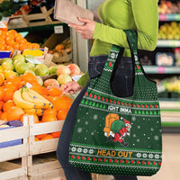 Ight Imma Head Out Santa Funny Christmas Christmas Grocery Bag Xmas Holiday Patterns - Wonder Print Shop