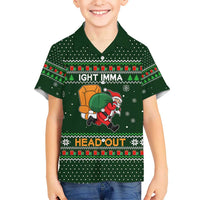 Ight Imma Head Out Santa Funny Christmas Christmas Hawaiian Shirt Xmas Holiday Patterns - Wonder Print Shop