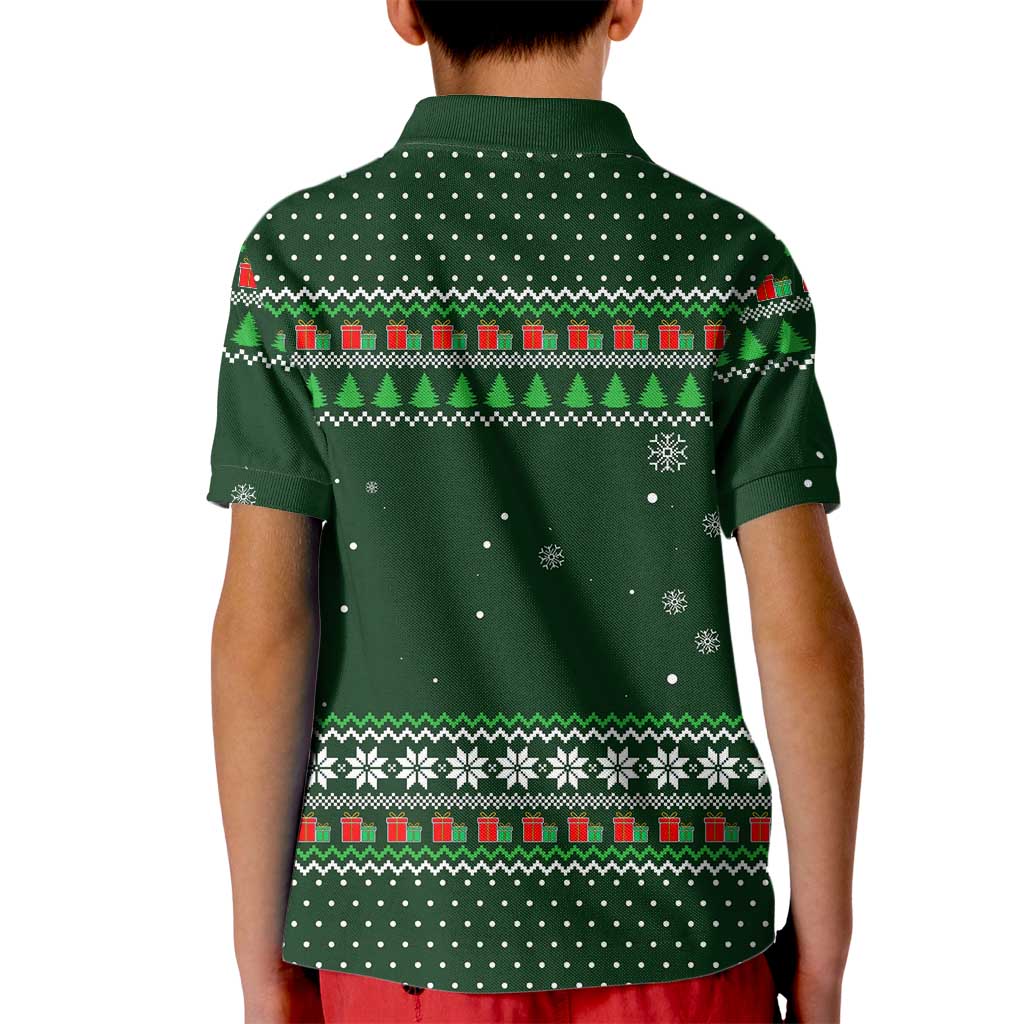 Ight Imma Head Out Santa Funny Christmas Christmas Kid Polo Shirt Xmas Holiday Patterns - Wonder Print Shop