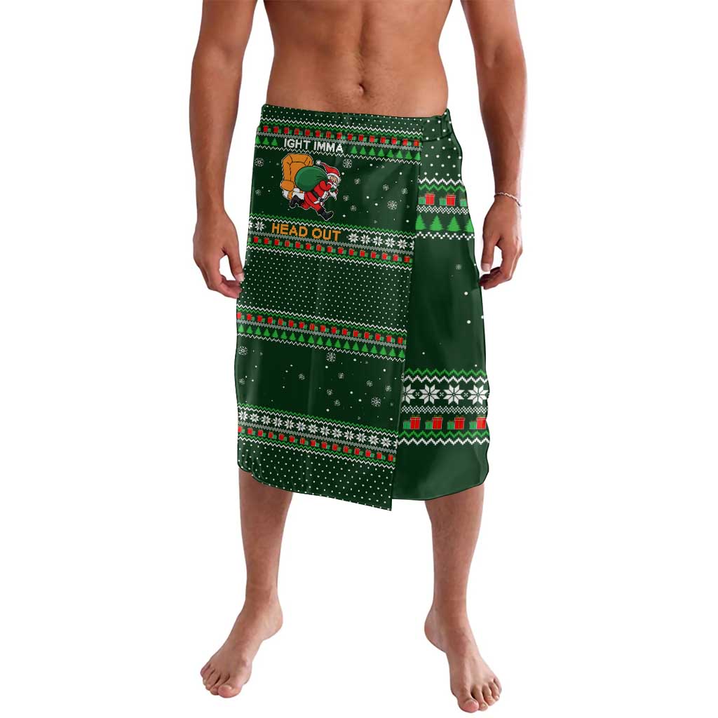 Ight Imma Head Out Santa Funny Christmas Christmas Lavalava Xmas Holiday Patterns - Wonder Print Shop