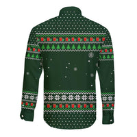 Ight Imma Head Out Santa Funny Christmas Christmas Long Sleeve Button Shirt Xmas Holiday Patterns - Wonder Print Shop