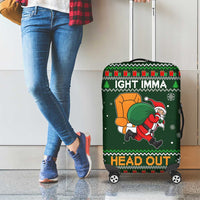 Ight Imma Head Out Santa Funny Christmas Christmas Luggage Cover Xmas Holiday Patterns - Wonder Print Shop