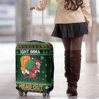 Ight Imma Head Out Santa Funny Christmas Christmas Luggage Cover Xmas Holiday Patterns - Wonder Print Shop