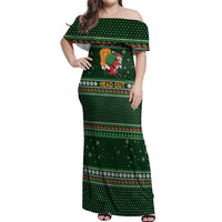 Ight Imma Head Out Santa Funny Christmas Christmas Off Shoulder Maxi Dress Xmas Holiday Patterns - Wonder Print Shop