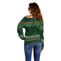 Ight Imma Head Out Santa Funny Christmas Christmas Off Shoulder Sweater Xmas Holiday Patterns - Wonder Print Shop