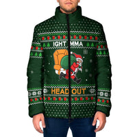 Ight Imma Head Out Santa Funny Christmas Christmas Padded Jacket Xmas Holiday Patterns - Wonder Print Shop