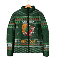 Ight Imma Head Out Santa Funny Christmas Christmas Padded Jacket Xmas Holiday Patterns - Wonder Print Shop