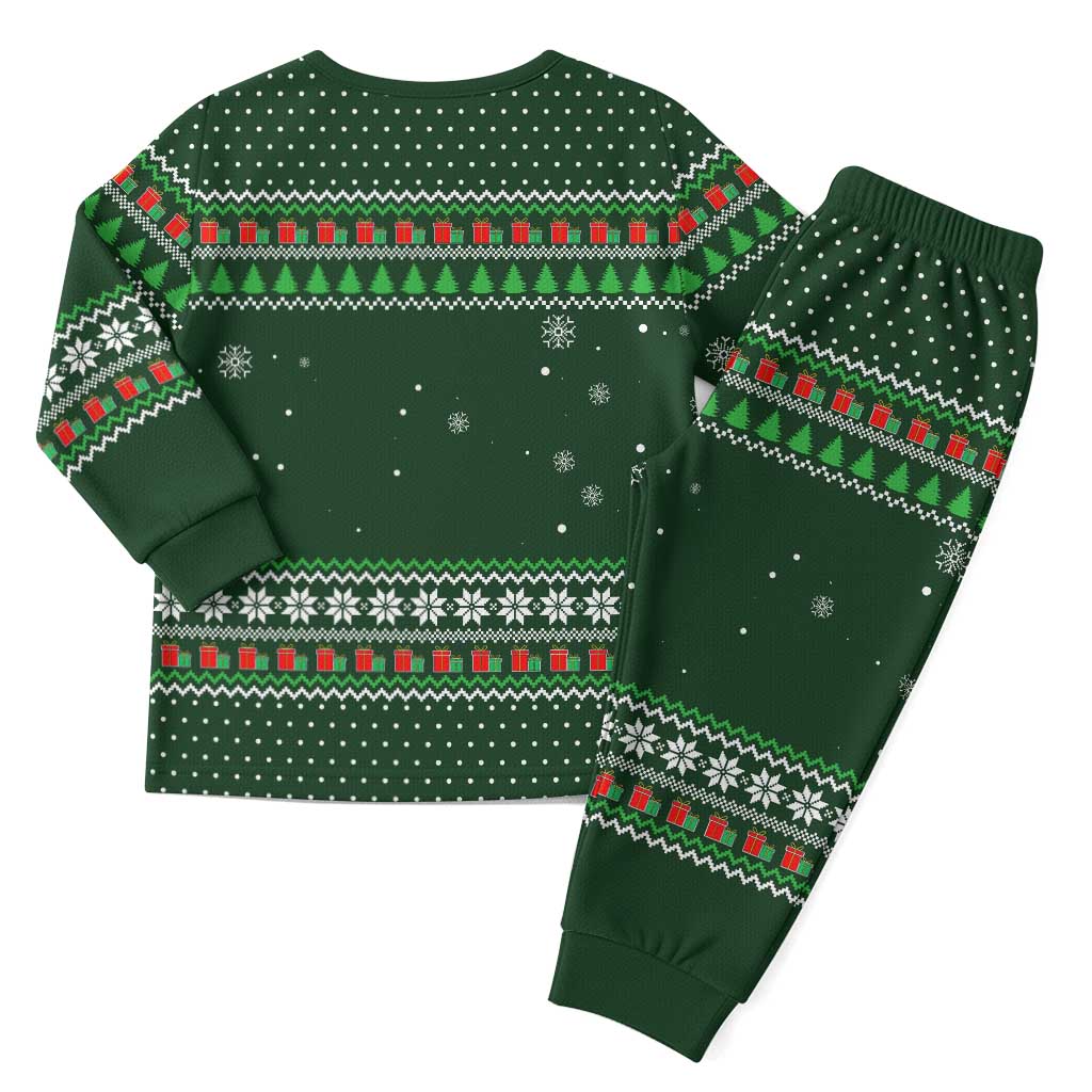 Ight Imma Head Out Santa Funny Christmas Christmas Pajama Set Xmas Holiday Patterns - Wonder Print Shop