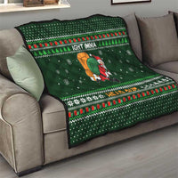 Ight Imma Head Out Santa Funny Christmas Christmas Quilt Xmas Holiday Patterns - Wonder Print Shop