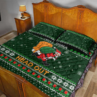 Ight Imma Head Out Santa Funny Christmas Christmas Quilt Bed Set Xmas Holiday Patterns - Wonder Print Shop
