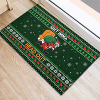 Ight Imma Head Out Santa Funny Christmas Christmas Rubber Doormat Xmas Holiday Patterns - Wonder Print Shop