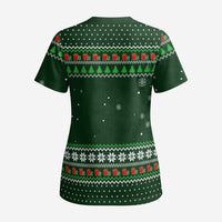 Ight Imma Head Out Santa Funny Christmas Christmas Scrub Top Xmas Holiday Patterns - Wonder Print Shop