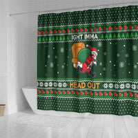 Ight Imma Head Out Santa Funny Christmas Christmas Shower Curtain Xmas Holiday Patterns - Wonder Print Shop
