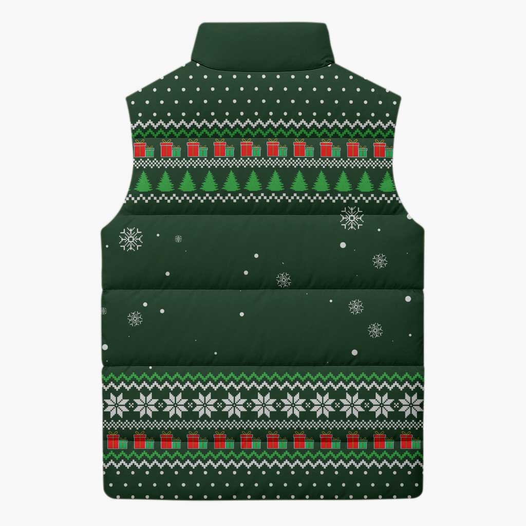 Ight Imma Head Out Santa Funny Christmas Christmas Sleeveless Puffer Jacket Xmas Holiday Patterns - Wonder Print Shop
