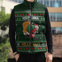 Ight Imma Head Out Santa Funny Christmas Christmas Sleeveless Puffer Jacket Xmas Holiday Patterns - Wonder Print Shop