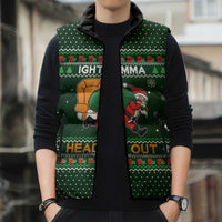 Ight Imma Head Out Santa Funny Christmas Christmas Sleeveless Puffer Jacket Xmas Holiday Patterns - Wonder Print Shop