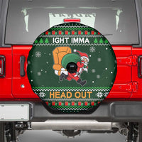 Ight Imma Head Out Santa Funny Christmas Christmas Spare Tire Cover Xmas Holiday Patterns - Wonder Print Shop