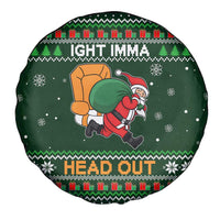 Ight Imma Head Out Santa Funny Christmas Christmas Spare Tire Cover Xmas Holiday Patterns - Wonder Print Shop