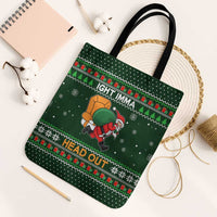Ight Imma Head Out Santa Funny Christmas Christmas Tote Bag Xmas Holiday Patterns - Wonder Print Shop
