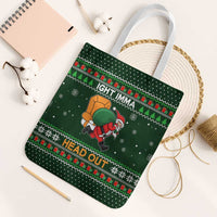 Ight Imma Head Out Santa Funny Christmas Christmas Tote Bag Xmas Holiday Patterns - Wonder Print Shop