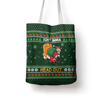 Ight Imma Head Out Santa Funny Christmas Christmas Tote Bag Xmas Holiday Patterns - Wonder Print Shop