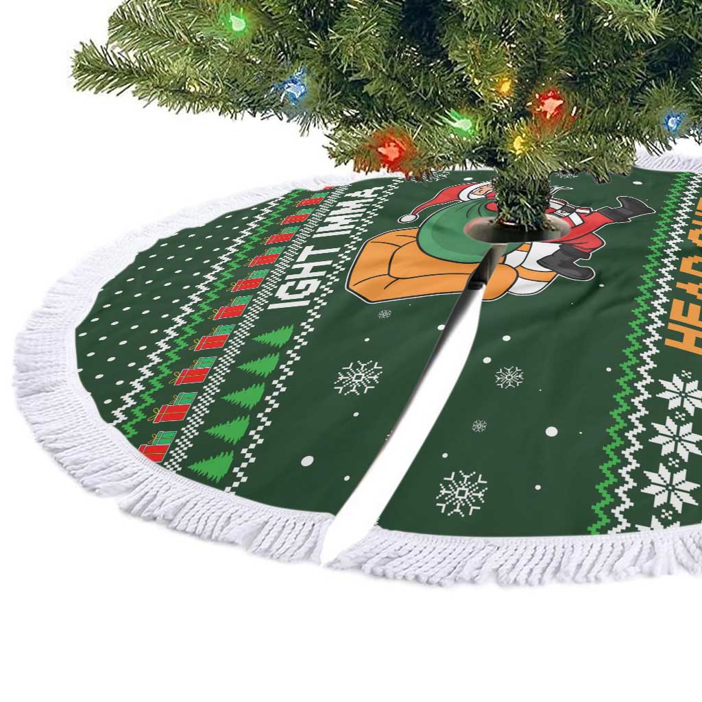 Ight Imma Head Out Santa Funny Christmas Tree Skirt Xmas Holiday Patterns - Wonder Print Shop