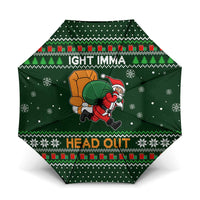 Ight Imma Head Out Santa Funny Christmas Christmas Umbrella Xmas Holiday Patterns - Wonder Print Shop