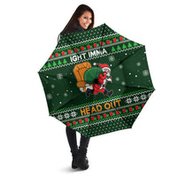 Ight Imma Head Out Santa Funny Christmas Christmas Umbrella Xmas Holiday Patterns - Wonder Print Shop