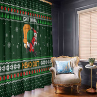 Ight Imma Head Out Santa Funny Christmas Christmas Window Curtain Xmas Holiday Patterns - Wonder Print Shop