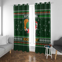 Ight Imma Head Out Santa Funny Christmas Christmas Window Curtain Xmas Holiday Patterns - Wonder Print Shop
