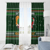 Ight Imma Head Out Santa Funny Christmas Christmas Window Curtain Xmas Holiday Patterns - Wonder Print Shop