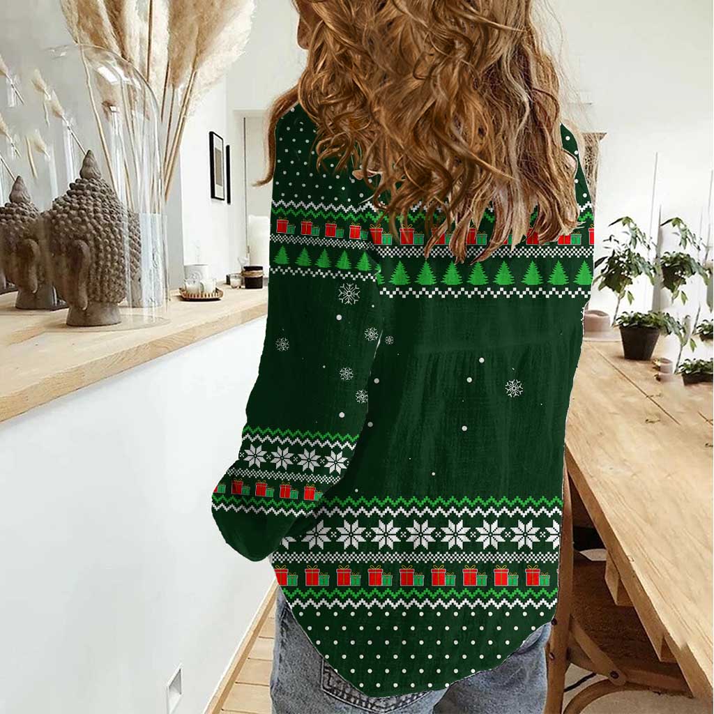 Ight Imma Head Out Santa Funny Christmas Christmas Women Casual Shirt Xmas Holiday Patterns - Wonder Print Shop