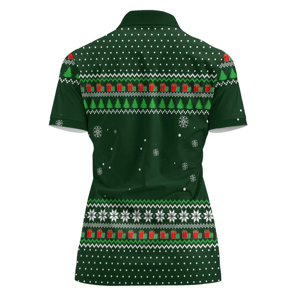 Ight Imma Head Out Santa Funny Christmas Christmas Women Polo Shirt Xmas Holiday Patterns - Wonder Print Shop