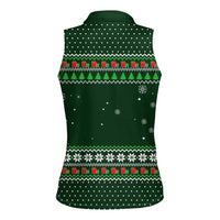 Ight Imma Head Out Santa Funny Christmas Christmas Women Sleeveless Polo Shirt Xmas Holiday Patterns - Wonder Print Shop