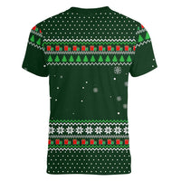 Ight Imma Head Out Santa Funny Christmas Christmas Women V-Neck T-Shirt Xmas Holiday Patterns - Wonder Print Shop