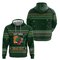 Ight Imma Head Out Santa Funny Christmas Christmas Zip Hoodie Xmas Holiday Patterns - Wonder Print Shop