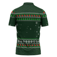 Ight Imma Head Out Santa Funny Christmas Christmas Zipper Polo Shirt Xmas Holiday Patterns - Wonder Print Shop