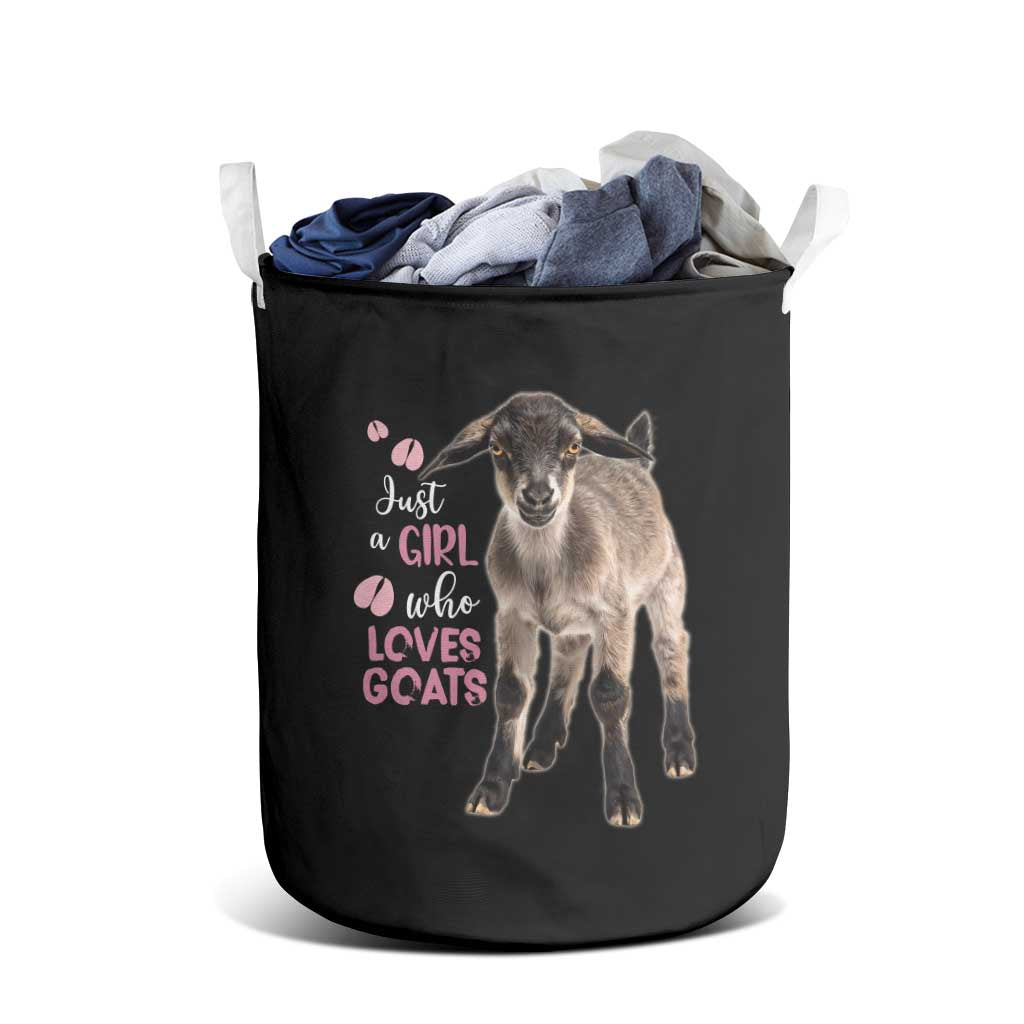 Who Loves Goat Just A Girl Christmas Trees Christmas Christmas Laundry Basket Xmas Holiday Patterns - Wonder Print Shop