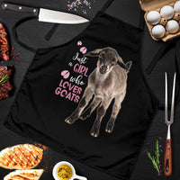 Who Loves Goat Just A Girl Christmas Trees Christmas Christmas Apron Xmas Holiday Patterns - Wonder Print Shop