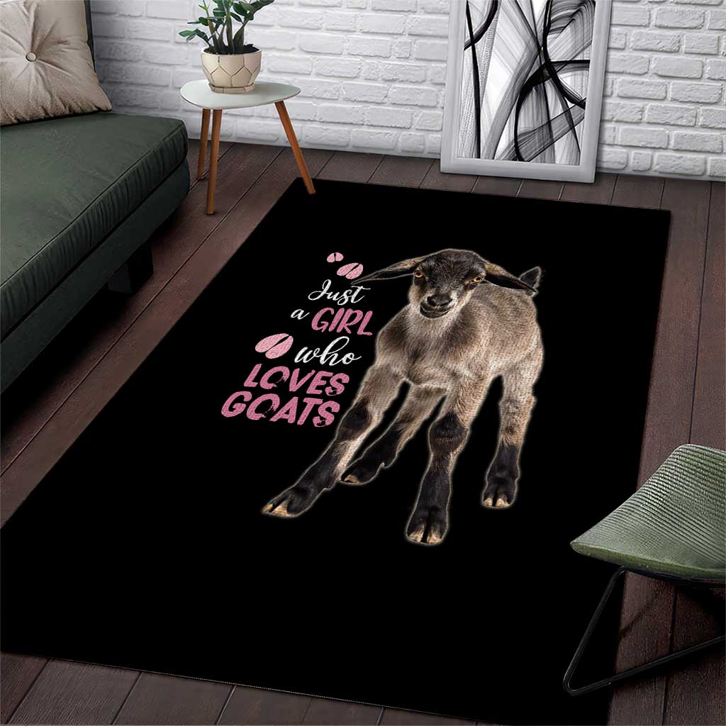 Who Loves Goat Just A Girl Christmas Trees Christmas Christmas Area Rug Xmas Holiday Patterns - Wonder Print Shop